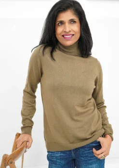 Alashan - Cotton Cashmere Legacy Fold Over Turtleneck