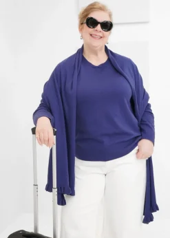 Alashan - Ruffle Trim Travel Wrap
