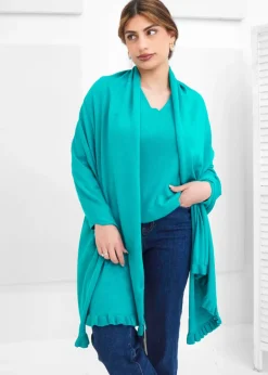 Alashan - Ruffle Trim Travel Wrap