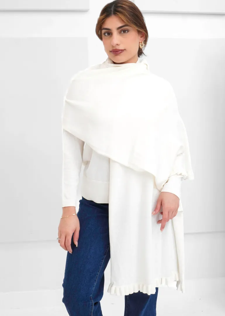 Alashan - Ruffle Trim Travel Wrap