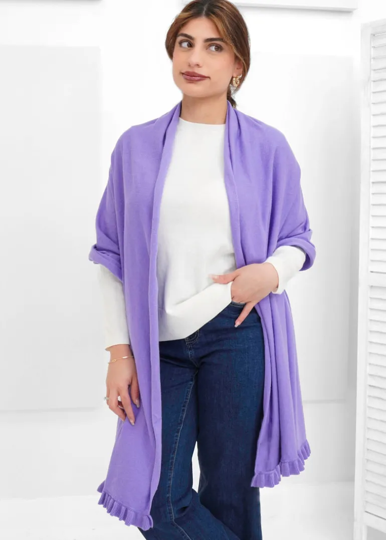 Alashan - Ruffle Trim Travel Wrap