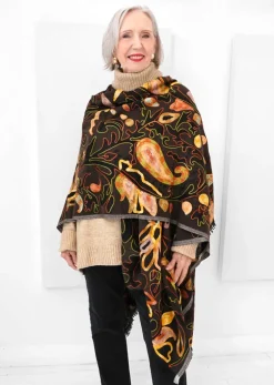Anu - Embroidered Morocco Alps Ruana