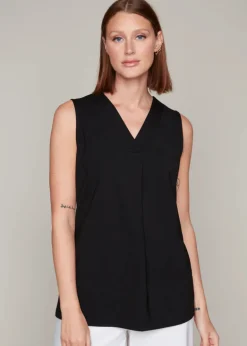 Carre Noir - V-neck Sleeveless Top - SALE