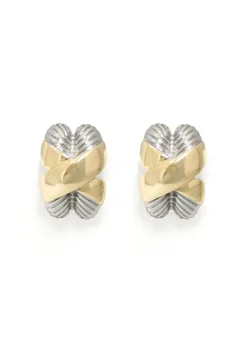 CCB - Mixed Metal Classic Clip On Earrings