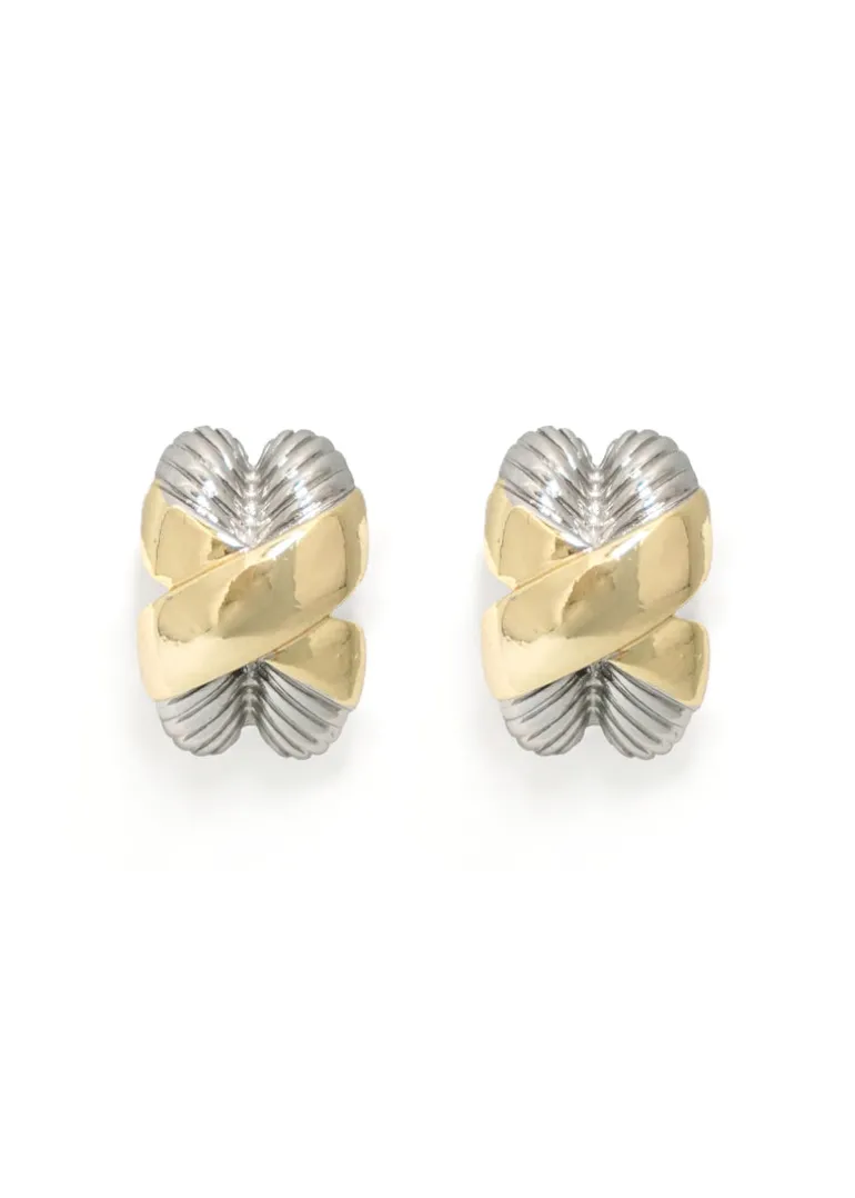 CCB - Mixed Metal Classic Clip On Earrings