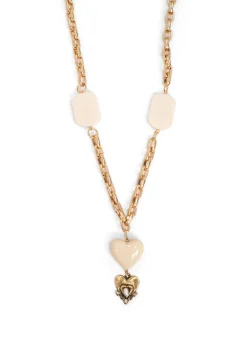 CCB - Ivory Heart Long Necklace