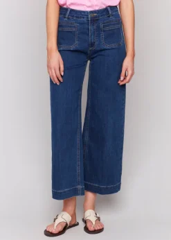 Charlie B - Cropped Flare Patch Pocket Jean - SALE