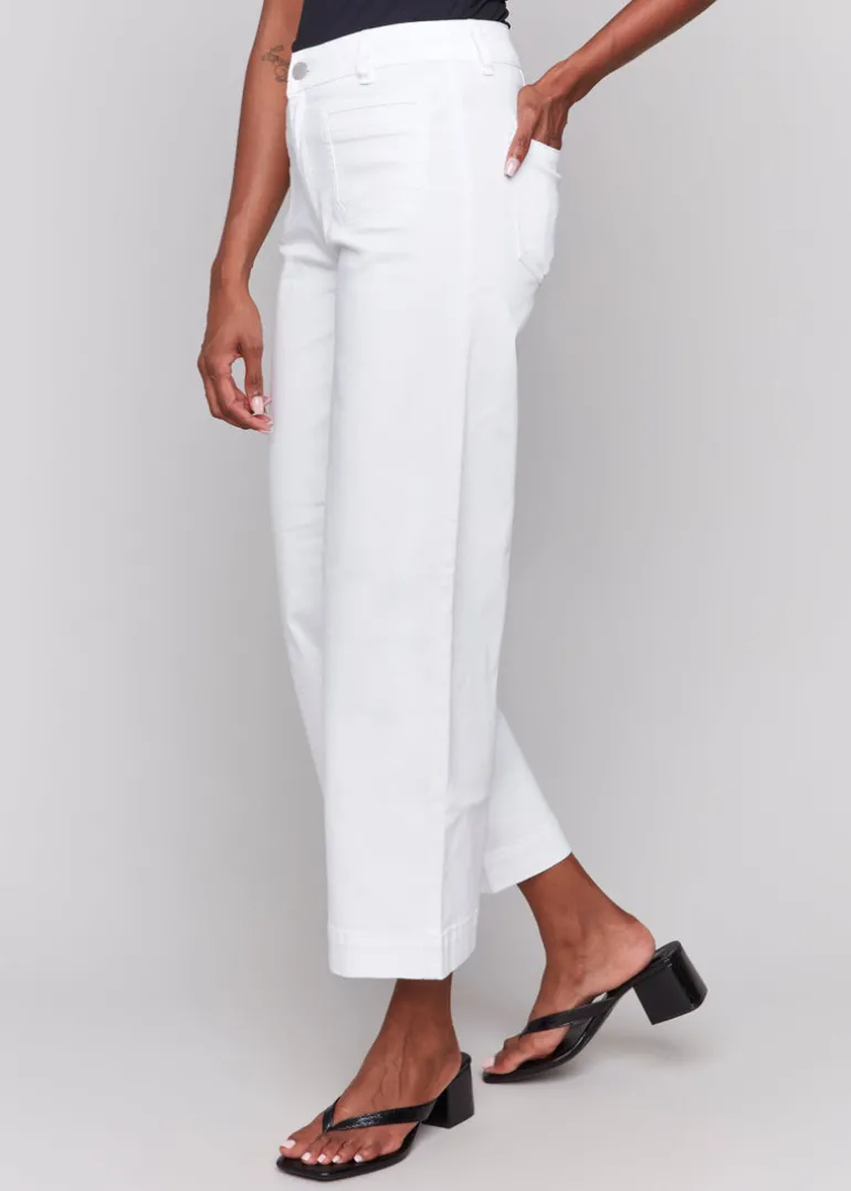 Charlie B - Cropped Flare Patch Pocket Jean - SALE