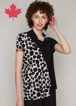 Compli K - Animal Print Cowl Neck Top - SALE