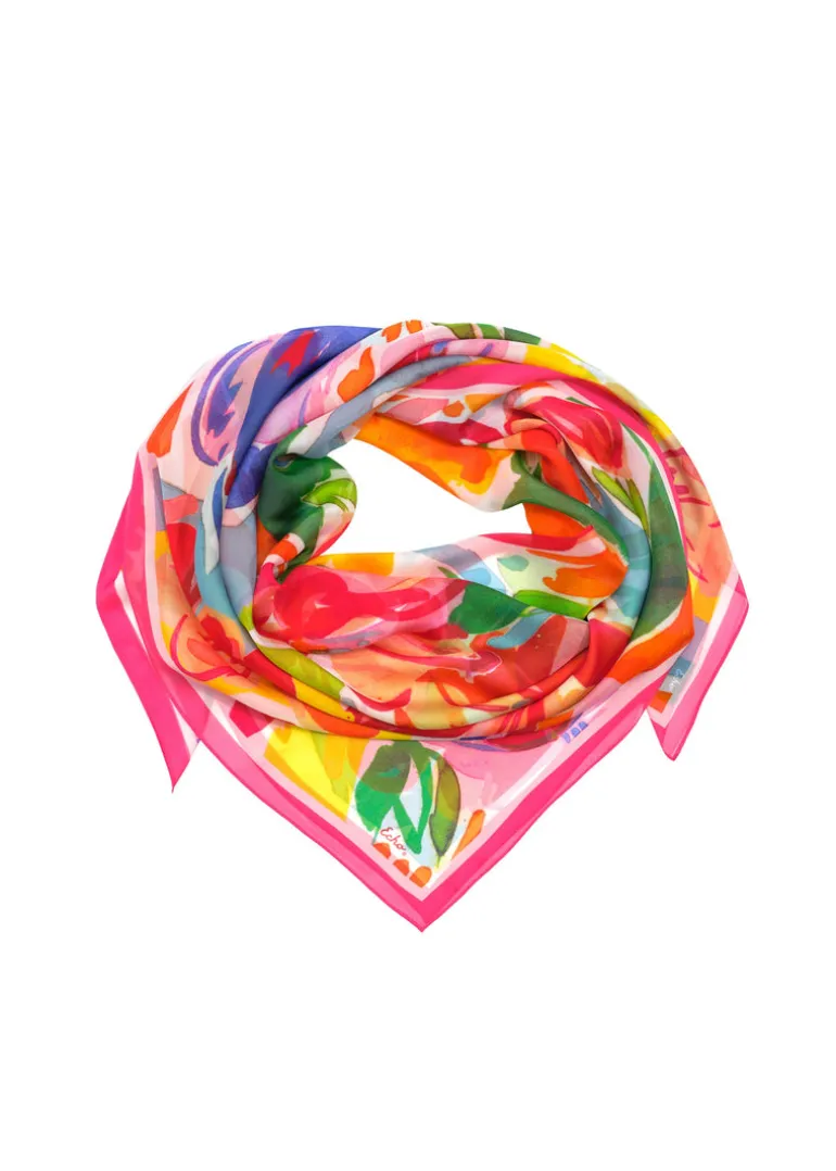 Echo - Bloom Square Silk Scarf