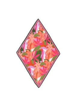 Echo - Paper Palms Pleated Diamond Scarf