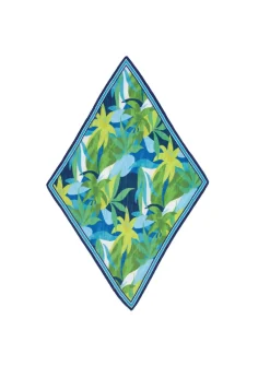 Echo - Paper Palms Pleated Diamond Scarf