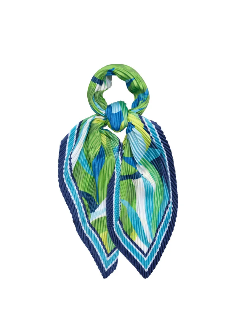 Echo - Paper Palms Pleated Diamond Scarf