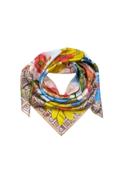 Echo - Tropical Floral Silk Scarf