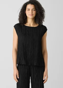 Eileen Fisher - Crushed Silk Ballet Neck Top