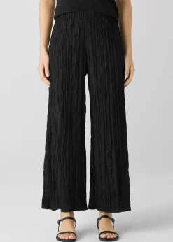 Eileen Fisher - Crushed Silk Wide-Leg Pant