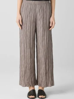 Eileen Fisher - Crushed Silk Wide-Leg Pant