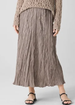 Eileen Fisher - Crushed Silk Flared Skirt