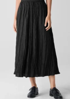 Eileen Fisher - Crushed Silk Flared Skirt