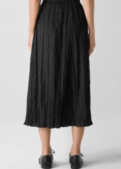 Eileen Fisher - Crushed Silk Flared Skirt