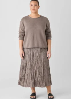 Eileen Fisher - Crushed Silk Flared Skirt