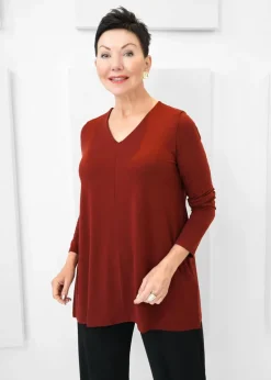 Eileen Fisher - Fine Jersey V-Neck Long Top