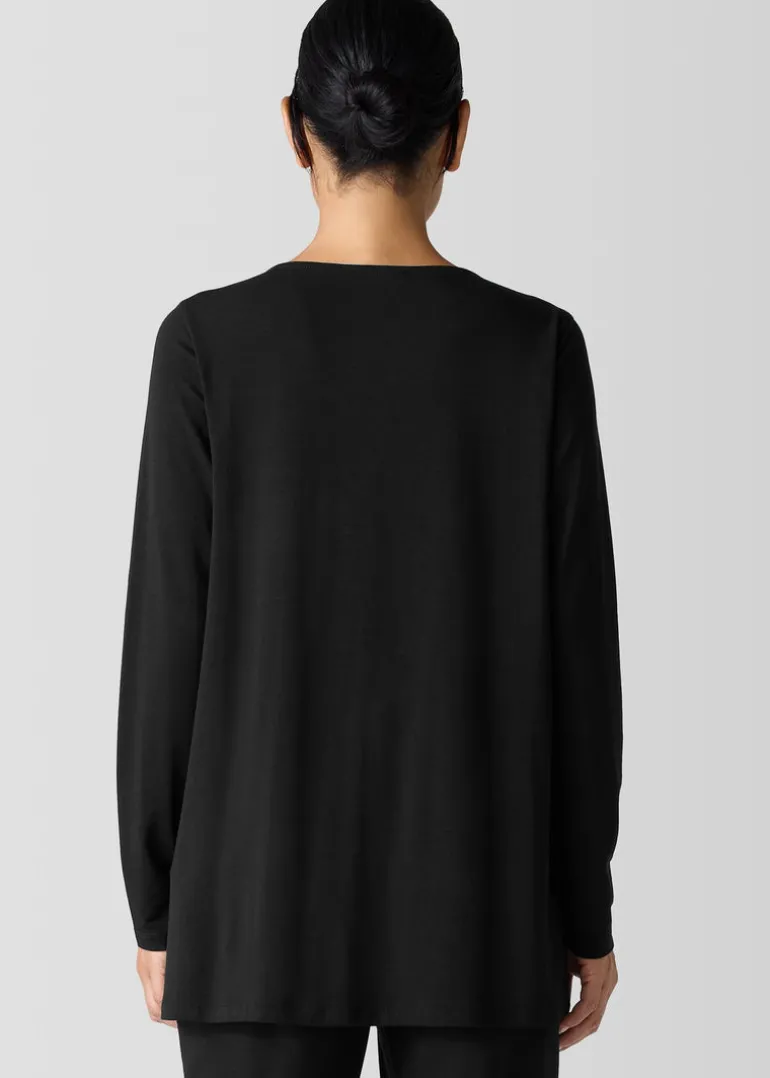 Eileen Fisher - Fine Jersey V-Neck Long Top