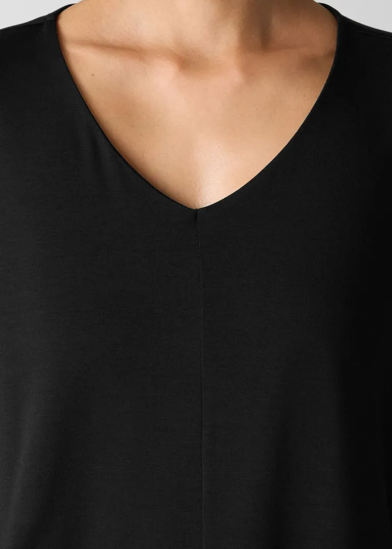 Eileen Fisher - Fine Jersey V-Neck Long Top