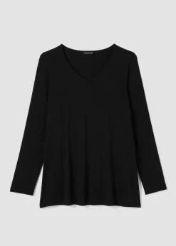 Eileen Fisher - Fine Jersey V-Neck Long Top