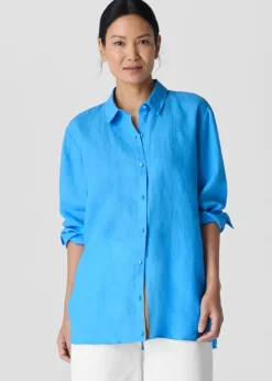 Eileen Fisher - Organic Handkerchief Linen Classic Collar Shirt