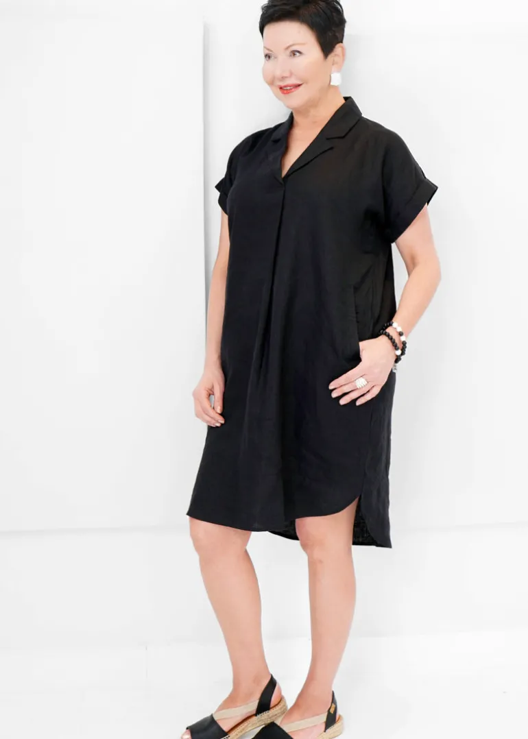 Eileen Fisher - Organic Linen Notch Collar Dress