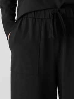 Eileen Fisher - Pima Cotton Stretch Jersey Wide-Leg Pant