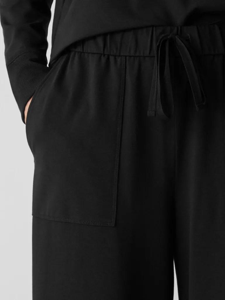 Eileen Fisher - Pima Cotton Stretch Jersey Wide-Leg Pant