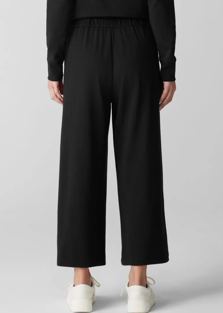 Eileen Fisher - Pima Cotton Stretch Jersey Wide-Leg Pant