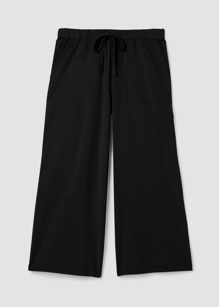 Eileen Fisher - Pima Cotton Stretch Jersey Wide-Leg Pant