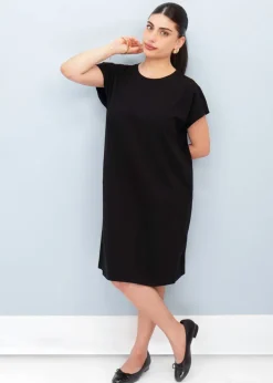 Eileen Fisher - Pima Cotton Crew Neck Dress