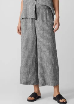 Eileen Fisher - Puckered Organic Linen Wide-Leg Pant