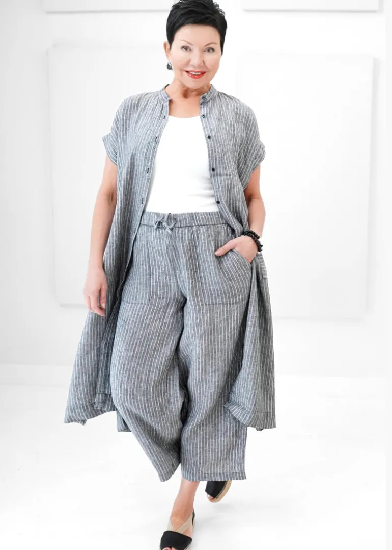 Eileen Fisher - Puckered Organic Linen Shirtdress