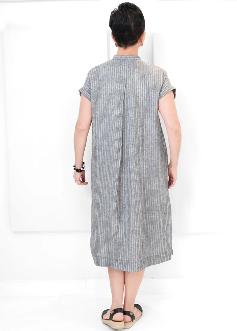 Eileen Fisher - Puckered Organic Linen Shirtdress