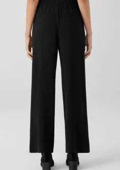 Eileen Fisher - Silk Georgette Crepe Straight Leg Pant