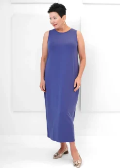 Eileen Fisher - Stretch Jersey Knit Round Neck Dress