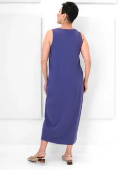 Eileen Fisher - Stretch Jersey Knit Round Neck Dress