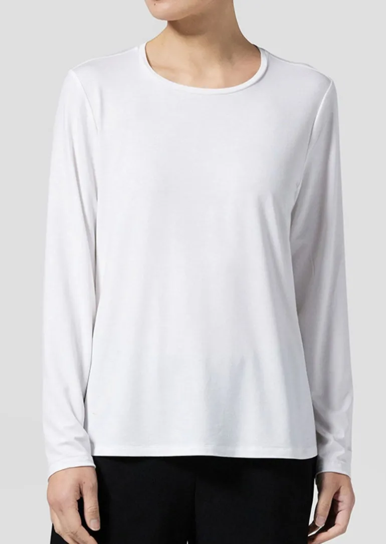 Eileen Fisher - Stretch Jersey Knit Crew Neck Top