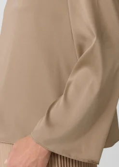 Eileen Fisher - Stretch Silk Charmeuse Bateau Neck Top