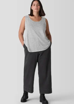Eileen Fisher - Stripe Sleeveless Scoop Neck Tee