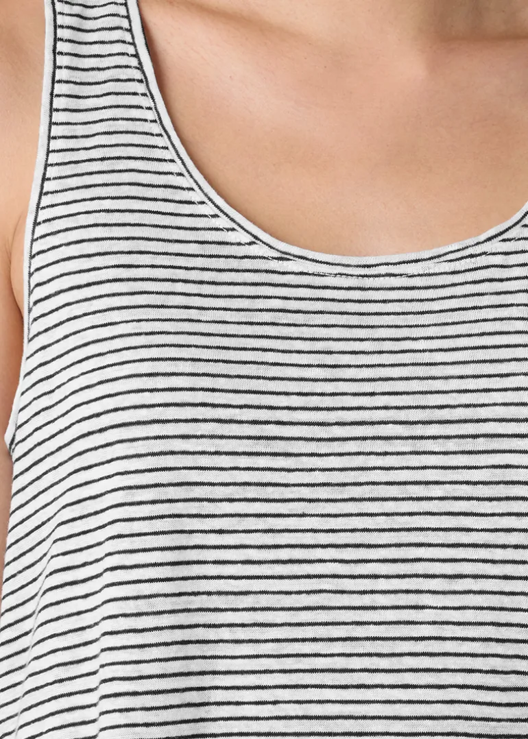 Eileen Fisher - Stripe Sleeveless Scoop Neck Tee
