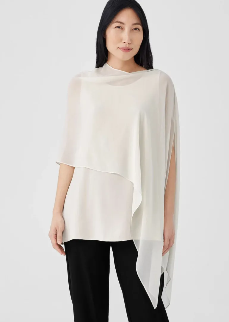 Eileen Fisher - System Sheer Silk Georgette Wrap