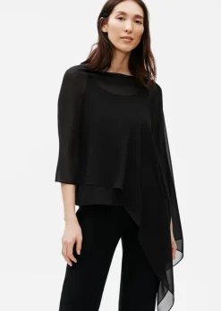 Eileen Fisher - System Sheer Silk Georgette Wrap