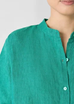 Eileen Fisher - Washed Organic Linen Délavé Shirtdress