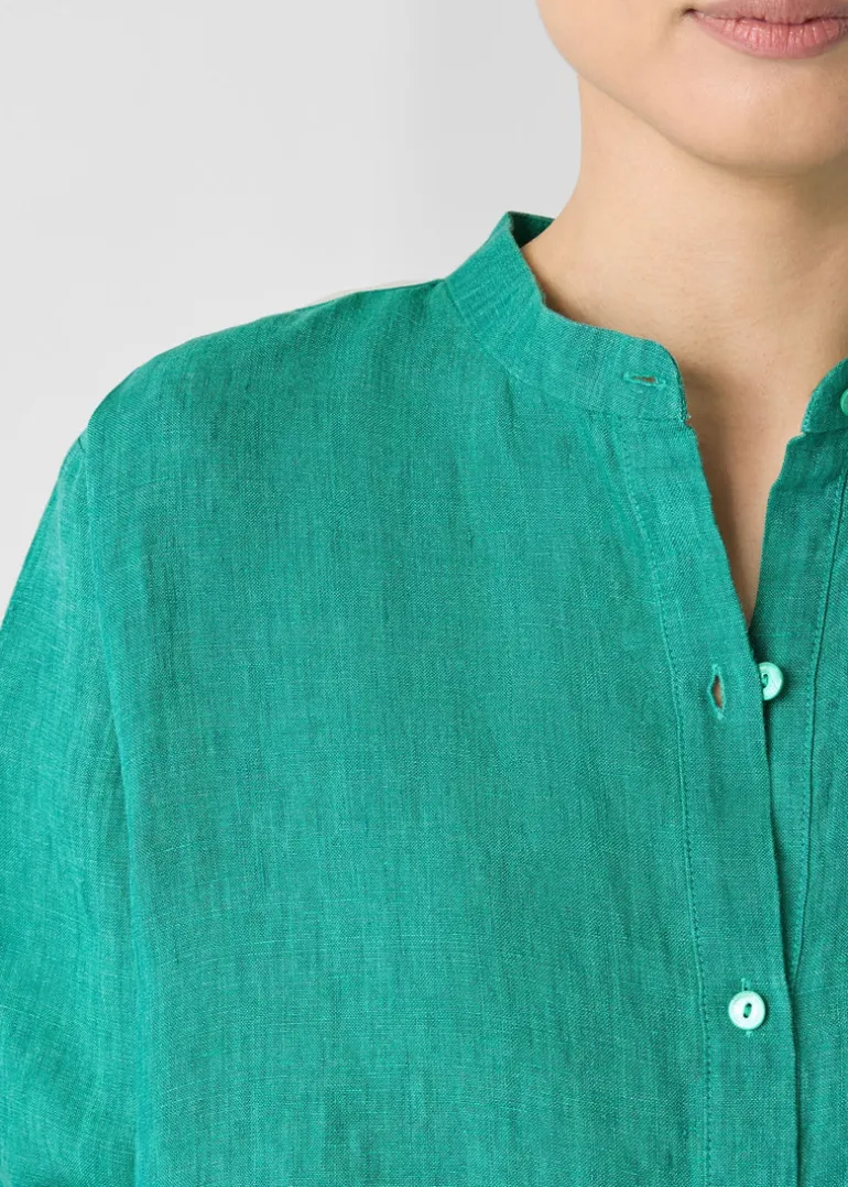 Eileen Fisher - Washed Organic Linen Délavé Shirtdress